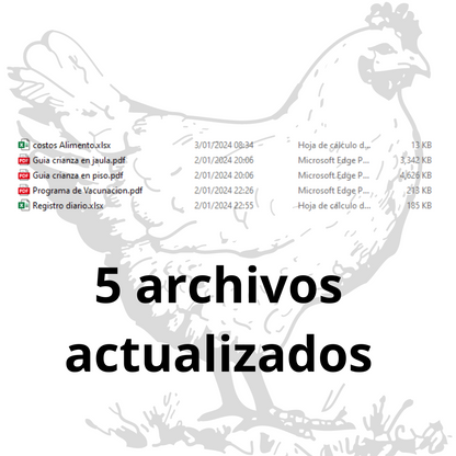 Registro Excel, vacunas, manuales, GALLINAS PONEDORAS