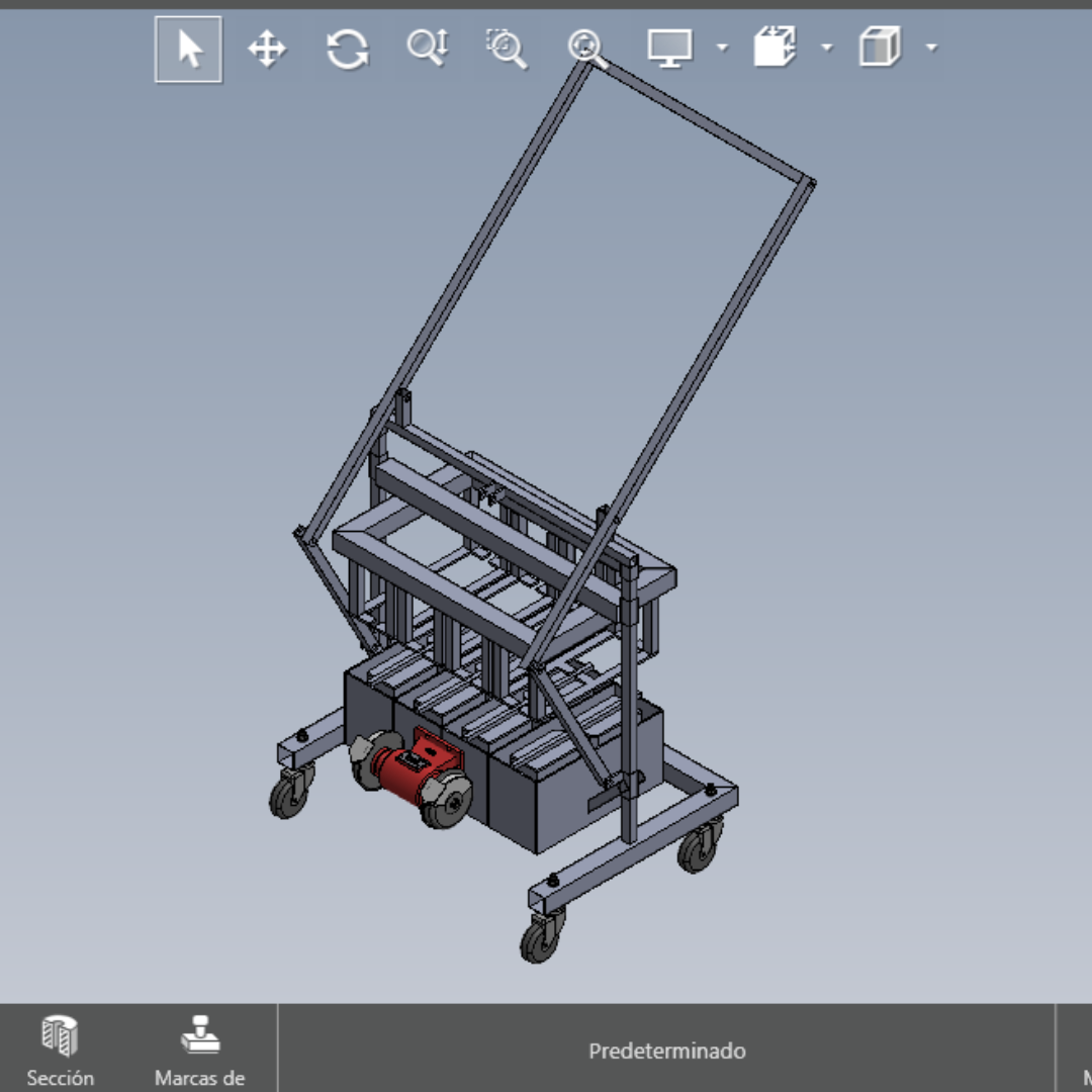 Bloquera de 4 Bloques Plano 3D